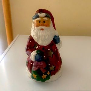 Santa ceramic tea light holder